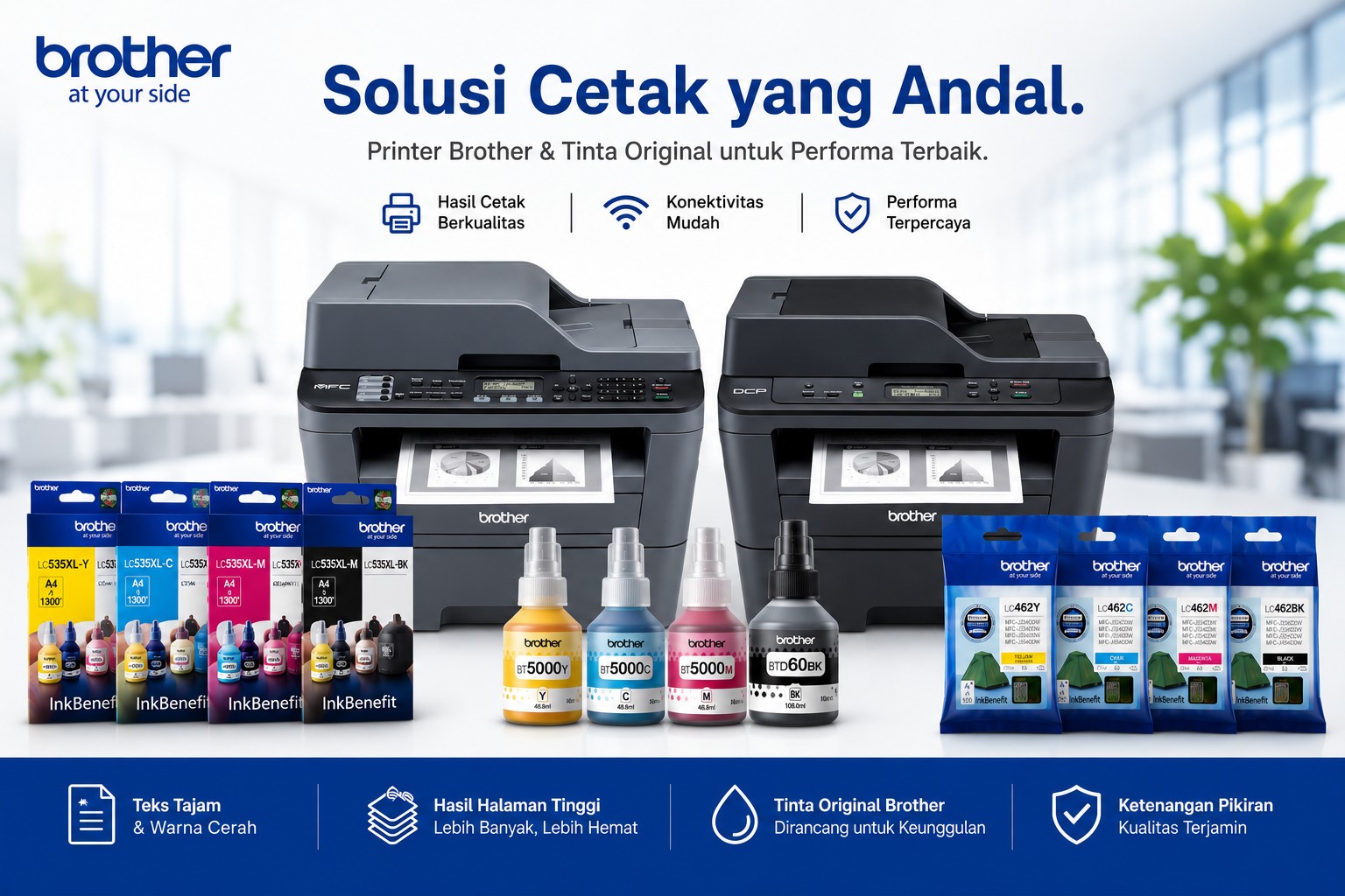 Solusi Cetak yang Andal — Printer Brother & Tinta Original untuk Performa Terbaik